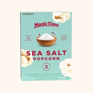 پاپ کورن مجیک تایم بدون گلوتن و وگان مدل نمک دریایی 240 گرمی