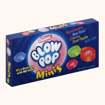 آبنبات چارمز blow pop بدون گلوتن و بدون چربی با 4 طعم میوه ای 99 گرمی