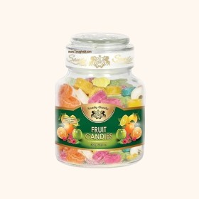 آبنبات شیشه ای سندی کندی با طعم میوه های مخلوط 300 گرمی