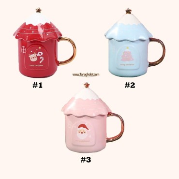 ماگ سرامیکی کریسمس طرح کلبه(گرید A)