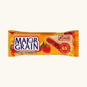 غلات بار ABK بدون گلوتن حاوی تکه های انبه و توت فرنگی 40 گرمی میجر گرین