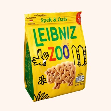 بیسکویت لیبنیز مدل باغ وحش با جو و سبوس 125 گرمی