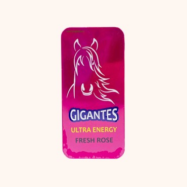 قرص خوشبوکننده دهان گیگانتس اولترا انرژی بدون قند و بدون گلوتن با طعم گل رز 21 گرمی
