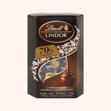 شکلات کادویی تلخ 70% لینت مدل لیندور 200 گرمی