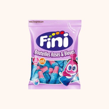 پاستیل فینی بدون گلوتن و بدون چربی مدل بطری آبی صورتی 90 گرمی