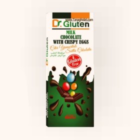 شکلات شیری دکتر گلوتن بدون گلوتن حاوی کریسپی 80 گرمی