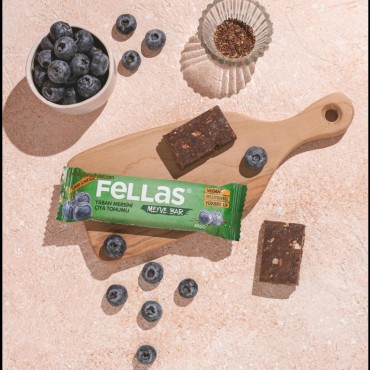 میوه بار فلاس  بدون گلوتن ، بدون شکر افزودنی و وگان با بلوبری و دانه چیا 40 گرمی