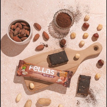 میوه بار فلاس  بدون گلوتن و بدون شکر افزودنی و وگان با طعم میکس کاکائو و آجیل 40 گرمی