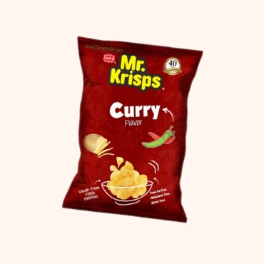 چیپس مینی مستر کریسپز بدون گلوتن با طعم ادویه کاری 15 گرمی