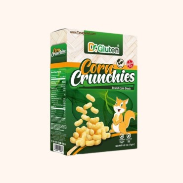 پفک کرانچی دکتر گلوتن بدون گلوتن و وگان، با طعم بادام زمینی 75 گرمی