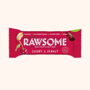 نات بار راسام بدون گلوتن،بدون شکر افزودنی و وگان با طعم گیلاس و بادام زمینی 40 گرمی