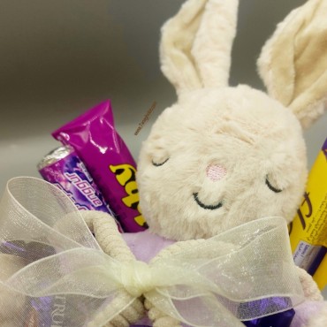 عروسک خرگوش سبدی کادویی کد 70305