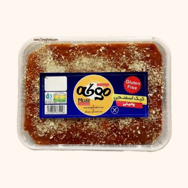 کیک اسنفجی موگه بدون گلوتن با طعم وانیلی به همراه پودر نارگیل 400 گرمی