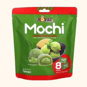 موچی رویال فمیلی با طعم ماچا لته 120 گرمی
