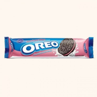 بیسکویت اورئو OREO کرمدار با طعم توت فرنگی 119 گرمی