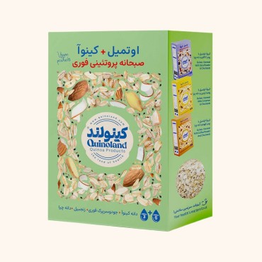 اوتمیل کینوا با زنجبیل و دانه چیا بدون گلوتن و شکر کینولند 300 گرمی
