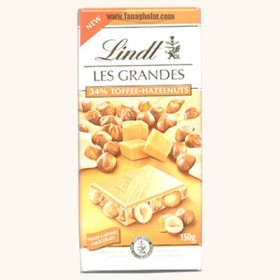 شکلات لینت مدل Les Grandes سفید حاوی فندق و تافی