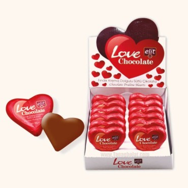 شکلات تزئینی الیت مدل Love chocolate قلبی کوچک