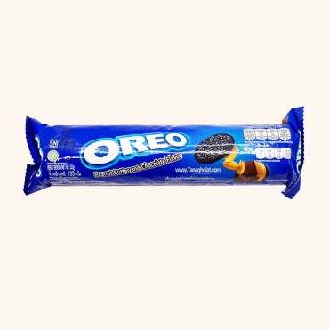 بیسکویت کرمدار OREO دو رنگ کره بادام زمینی و کرم شکلات