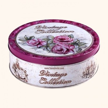 بیسکویت جعبه فلزی جاکوبسنز با طرح گل 