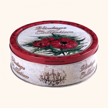 بیسکویت جعبه فلزی جاکوبسنز با طرح گل 