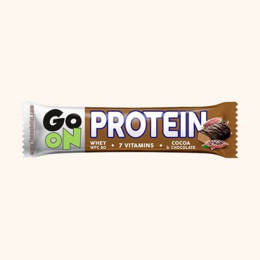 پروتئین بار 20% کاکائو  GO ON با روکش شکلات 