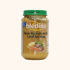 غذای بچه گوشت گوساله، لوبیا و هویج بلدین