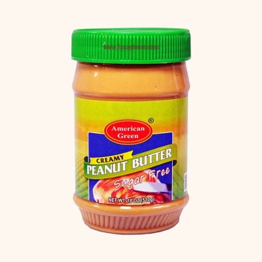 کره بادام زمینی امریکن گرین کرمی بدون قند 