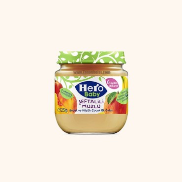 غذای بچه هیرو بیبی با طعم هلو و موز بدون گلوتن 