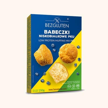 پودر مافین بزگلوتن کم پروتئین و بدون گلوتن 