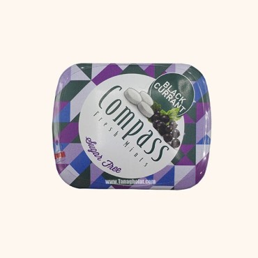 خوشبو کننده دهان کمپاس با طعم بلک کارنت بدون گلوتن و بدون قند