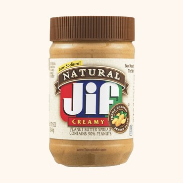 کره بادام زمینی کرمی کم سدیم بدون گلوتن جیف