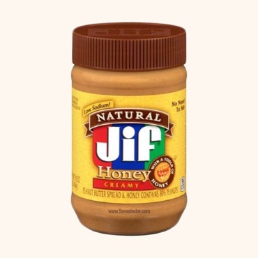 کره بادام زمینی کرمی با عسل بدون گلوتن جیف