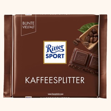شکلات ریتر اسپرت قهوه ای با طعم قهوه 100 گرمی