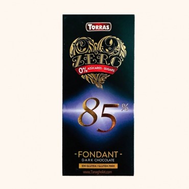 شکلات تلخ 85% توراس مدل فوندانت بدون گلوتن و بدون شکر