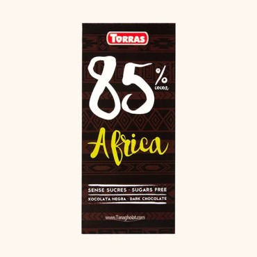 شکلات تلخ 85% توراس مدل آفریقا بدون گلوتن و بدون شکر