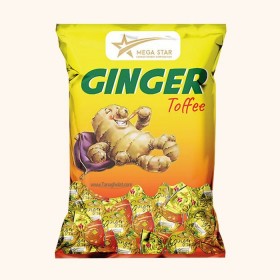 تافی زنجبیلی مگا استار با مغز کرم کاکائو - یک کیلویی