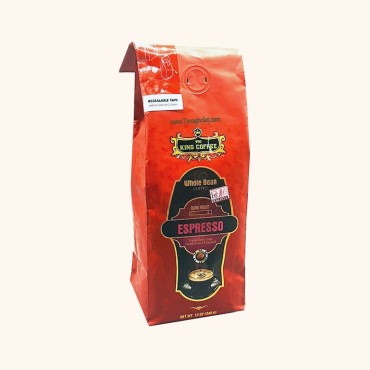 دانه قهوه کینگ کافی اسپرسو دارک رست  