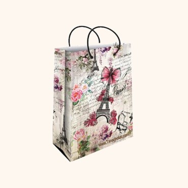 ساک کادویی متوسط طولی سایز 3 طرح برج ایفل