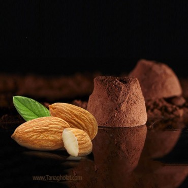 ترافل کادویی اکسلسیوم کاکائویی با طعم بادام