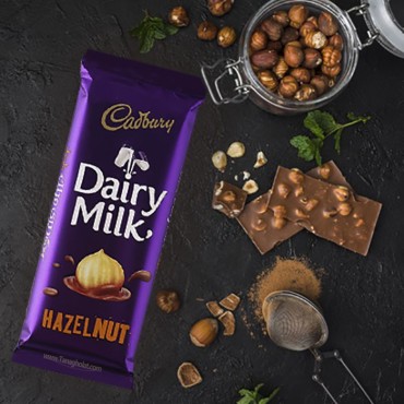 شکلات شیری کدبری دیری میلک فندقی - 90 گرمی