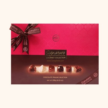 شکلات کادویی الیت مدل سیگنیچر پرالین صورتی- 256 گرمی