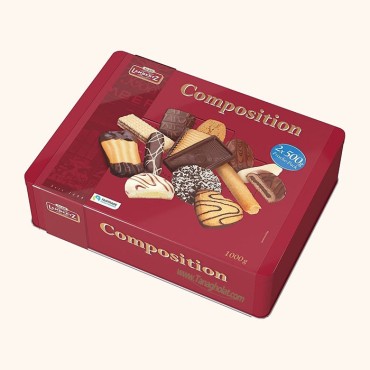 بیسکوییت کادویی لمبرتز مدل کامپوزیشن یک کیلوگرمی