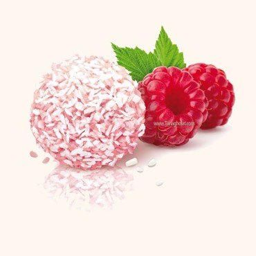 فرآورده نارگیلی رافائلو با مغز تمشک و بادام