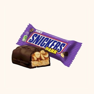 شکلات پذیرایی اسنیکرز مینی تلخ و بادام زمینی - نیم کیلویی