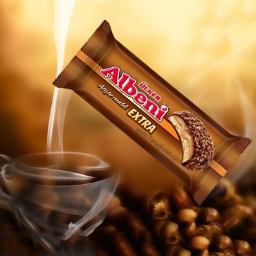 بیسکوییت آلبنی با طعم اکسترا کاراملی شکلاتی 170 گرمی