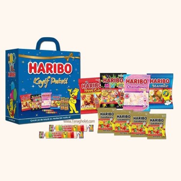 بسته پاستیل کادویی هاریبو با چند طعم مختلف