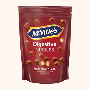 بیسکویت دایجستیو مک ویتیز مدل توپی با روکش شکلات شیری