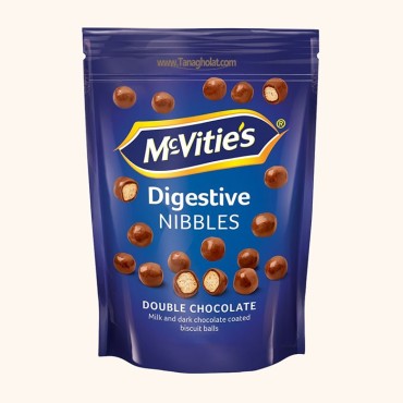 بیسکویت دایجستیو مک ویتیز مدل توپی با روکش شکلات شیری و تلخ