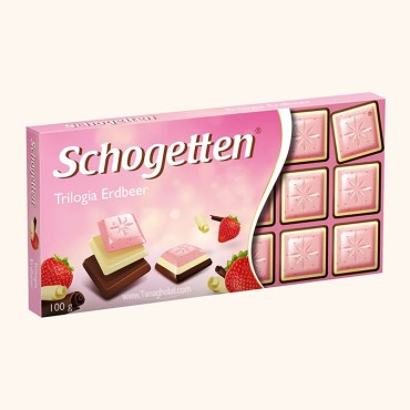 شکلات تخته ای شوگوتن سه رنگ توت فرنگی